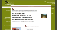 Desktop Screenshot of berggasthaus-zum-auerhahn.de