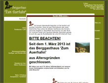 Tablet Screenshot of berggasthaus-zum-auerhahn.de